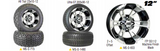 Black Diamond Custom Golf Carts Parts 12 inch tires and rims