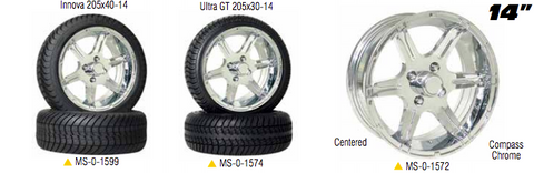 Black Diamond Custom Golf Carts Parts 14 inch rims and tires