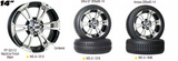 Black Diamond Custom Golf Carts Parts 14 inch rims and tires